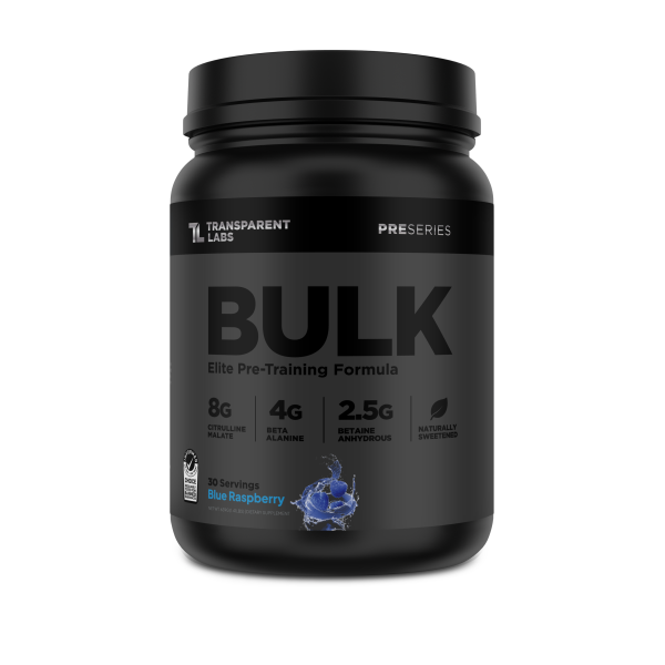 Transparent Labs BULK BLACK | Hardcore Pre-Workout | Nootropics & Pumps