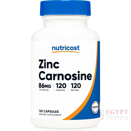 Nutricost Zinc Carnosine 86mg, 120 Capsules - Non-GMO, Gluten Free, Zinc L-Carnosine Supplement