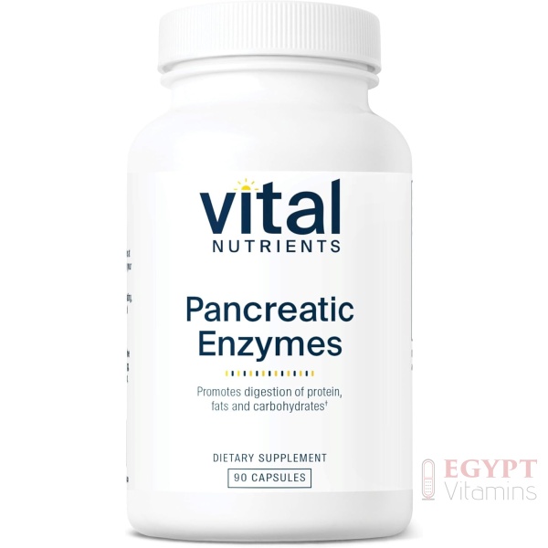 Vital Nutrients Pancreatic Enzymes 1000mg (Full Strength) | Pancreatin Digestion Supplement with Protease, Amylase & Lipase | Digestive Enzymes | Gluten, Dairy, and Soy Free | 90 Capsules