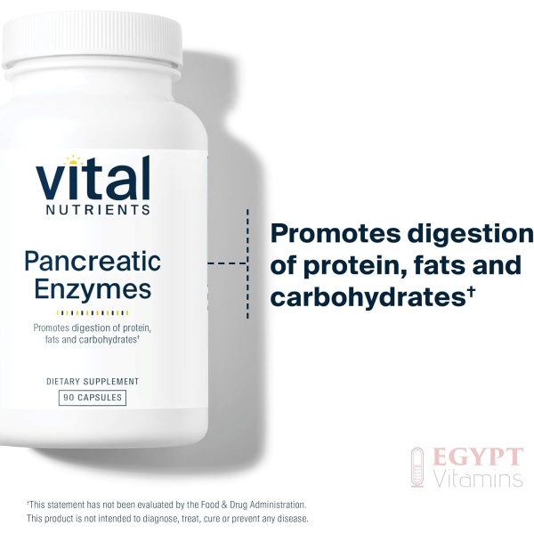 Vital Nutrients Pancreatic Enzymes 1000mg (Full Strength) | Pancreatin Digestion Supplement with Protease, Amylase & Lipase | Digestive Enzymes | Gluten, Dairy, and Soy Free | 90 Capsules - Image 4