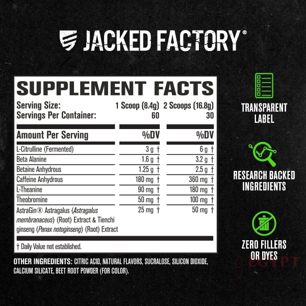 Jacked Factory NITROSURGE Pre Workout Supplement - Endless Energy, Instant Strength Gains, Clear Focus, Intense Pumps - Nitric Oxide Booster & Preworkout Energy Powder - 60 Servings, Cherry Limeade - Image 3