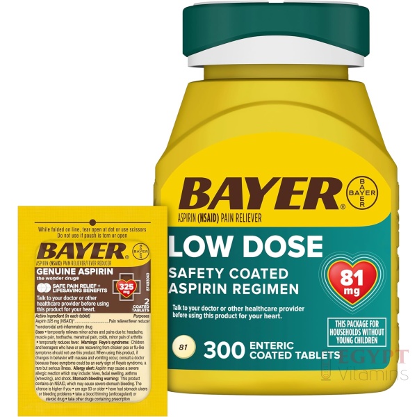 Bayer Aspirin 81mg | 300 Coated Tablets