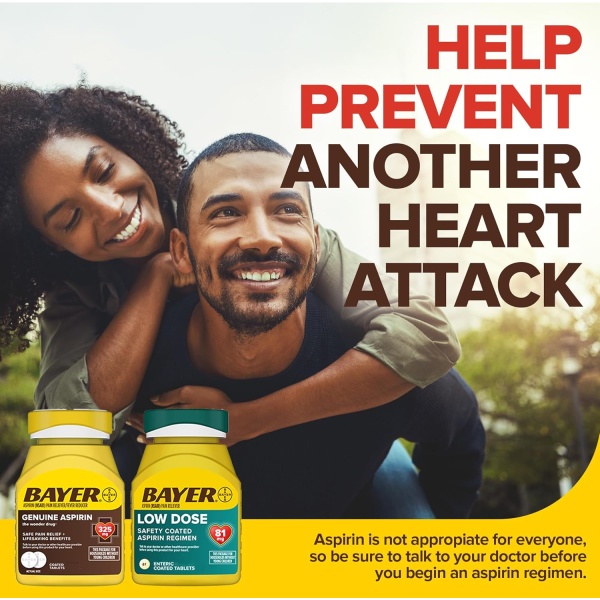 Bayer Aspirin 81mg | 300 Coated Tablets - Image 6