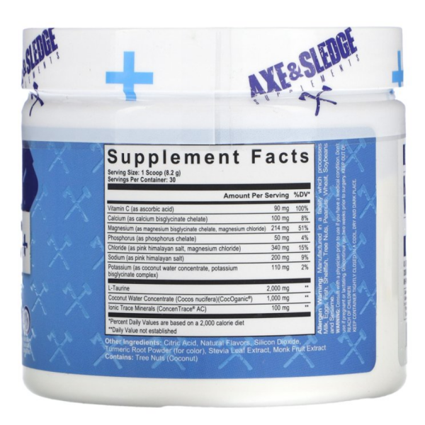 Axe & Sledge Supplements Electrolytes+ – Lemon Lime, 8.677 oz (246 g) - Image 2