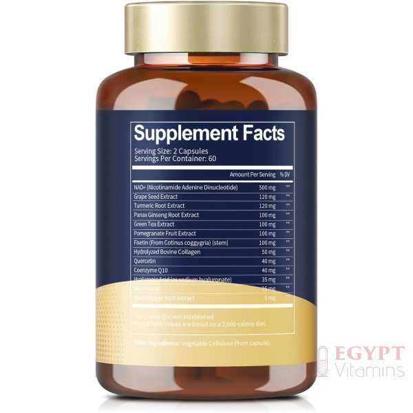 NAD Supplement for Women Men with nicotinamide riboside resveratrol,Quercetin, Betaine Boost NAD+ Levels NAD Plus Supplement for Anti Aging, Energy, Immune, Focus 120 Capsules - Image 4