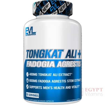 Evlution Nutrition Tongkat Ali + Fadogia Agrestis - Men’s Health + Vitality Support - 400mg Tongkat Ali + 600mg Fadogia Agrestis Stem Extract - Workout Supplement - Vegetarian Capsules - 30 Servings