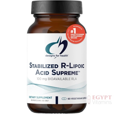 Designs for Health Stabilized R-Lipoic Acid Supreme - 100mg RLA Supplement with Taurine (60 Capsules)
