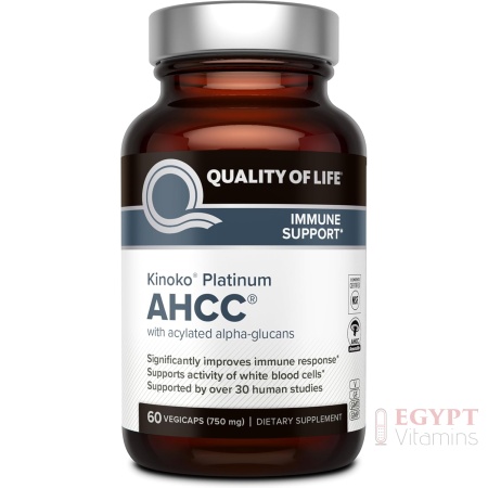 Quality of Life, Kinoko® Platinum AHCC® with Acylated Alpha-Glucans, 60 Vegicaps