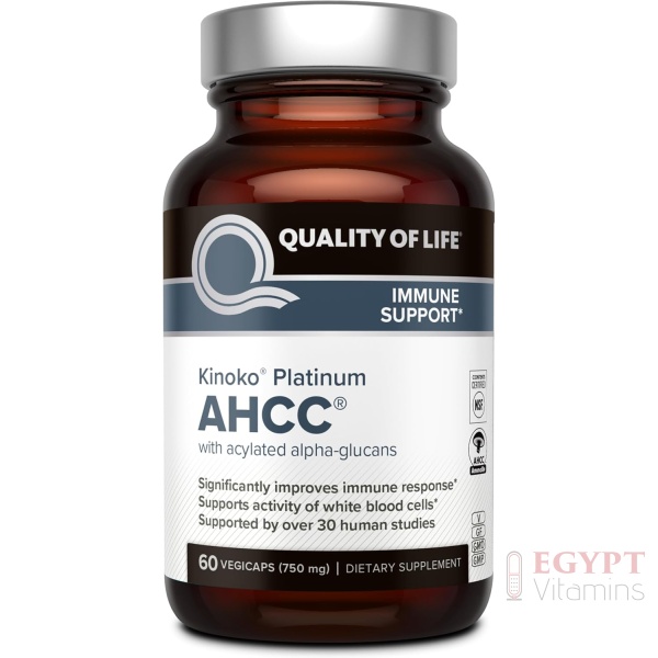 Quality of Life, Kinoko® Platinum AHCC® with Acylated Alpha-Glucans, 60 Vegicaps