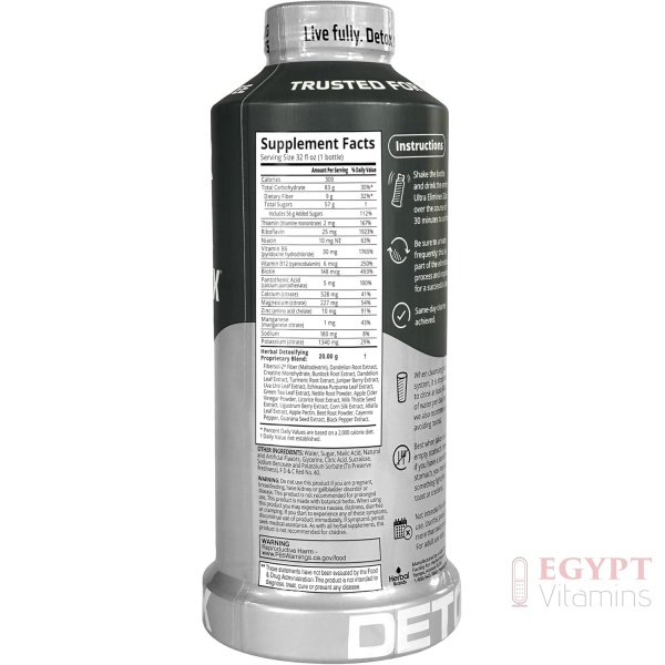 ⁦Herbal Clean - Ultra Eliminex, Premium 1 Step Ultimate Cleanse, Same-Day Detox, (Tropical Fruit, 948 ML)⁩ - الصورة ⁦2⁩