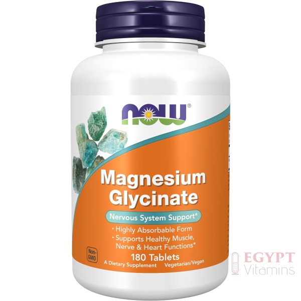 NOW Foods Supplements, Magnesium Glycinate 100 mg, Highly Absorbable Form, 180 Tablets