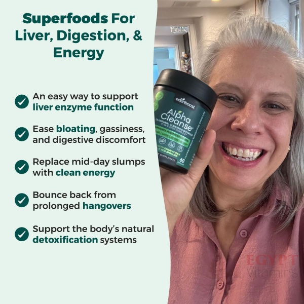 AlphaCleanse | Liver Health and Detox Blend Made with 12 Organic Superfoods. Milk Thistle, Dandelion Root, Burdock Root. Formulated for Detox Support, Liver, Digestive Health | 60 Capsules - Image 4
