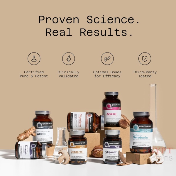 Quality of Life, Kinoko® Platinum AHCC® with Acylated Alpha-Glucans, 60 Vegicaps - Image 6