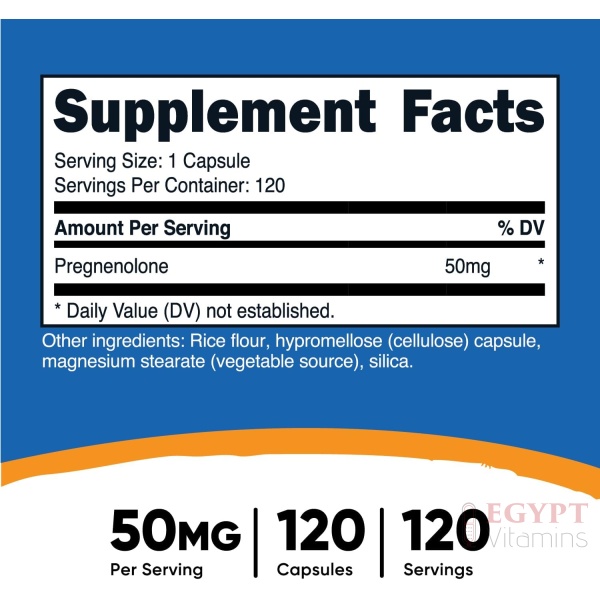 Nutricost Pregnenolone 50mg, 120 Capsules - Image 2