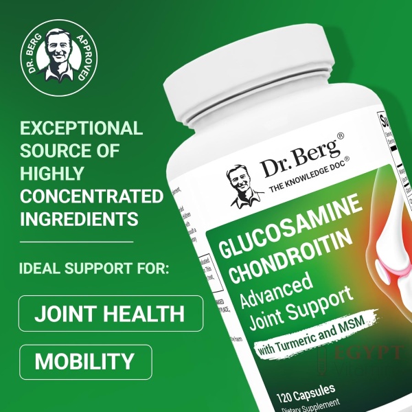 Dr. Berg Glucosamine Chondroitin MSM Turmeric & Boswellia - Advanced Joint Support Supplement with 1500 mg Glucosamine Sulfate - 120 Capsules - Image 6