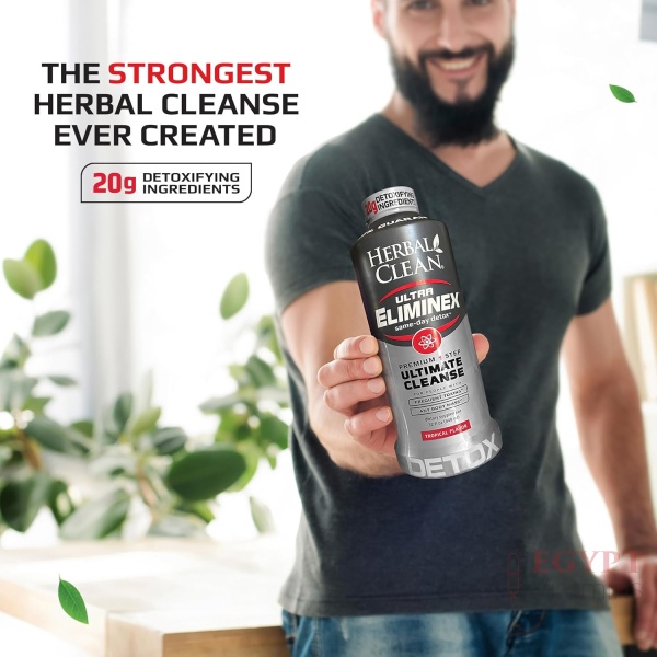 ⁦Herbal Clean - Ultra Eliminex, Premium 1 Step Ultimate Cleanse, Same-Day Detox, (Tropical Fruit, 948 ML)⁩ - الصورة ⁦4⁩