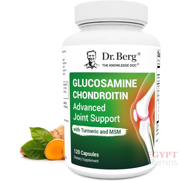 Dr. Berg Glucosamine Chondroitin MSM Turmeric & Boswellia - Advanced Joint Support Supplement with 1500 mg Glucosamine Sulfate - 120 Capsules