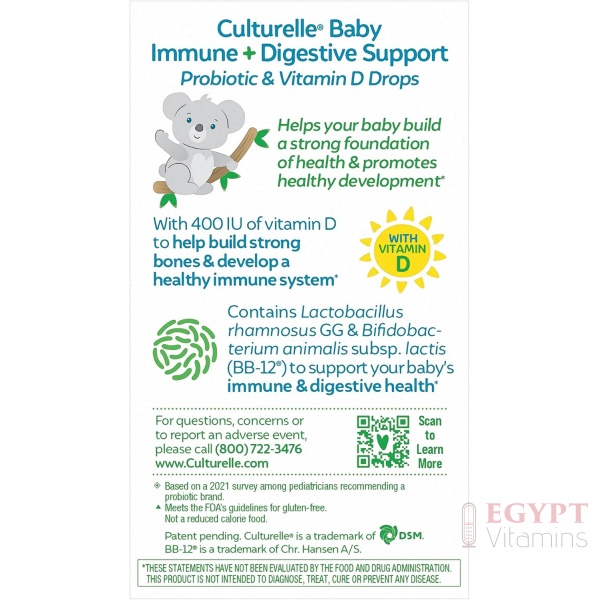 Culturelle Baby Probiotic Drops + Vitamin D, Immune & Digestive Health Support for Babies, Infants & Newborns 0-12 Months, 30 Day Supply, 9ml - Image 5