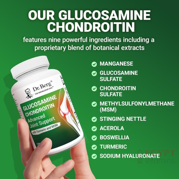 Dr. Berg Glucosamine Chondroitin MSM Turmeric & Boswellia - Advanced Joint Support Supplement with 1500 mg Glucosamine Sulfate - 120 Capsules - Image 9