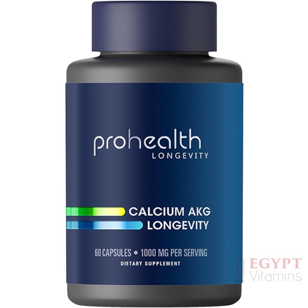 ProHealth, Ca AKG Supplement (Alpha Ketoglutarate) (1,000 mg per 2 Capsule Serving, 60 Capsules). Supports Metabolic Function and Healthy Aging Processes.