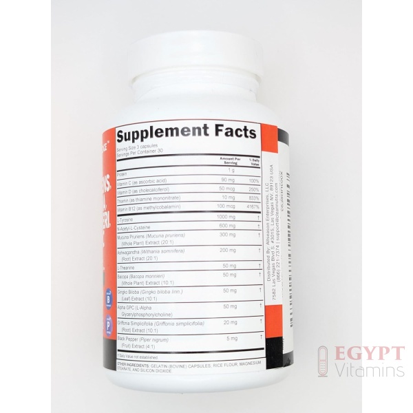 Clean Nutraceuticals L Tyrosine Mucuna Pruriens Bacopa Monnieri Ashwagandha Focus Supplement w/N-Acetyl Cysteine NAC 5-HTP Ginkgo Biloba Alpha GPC Vitamin C D B1 B12 - Image 2