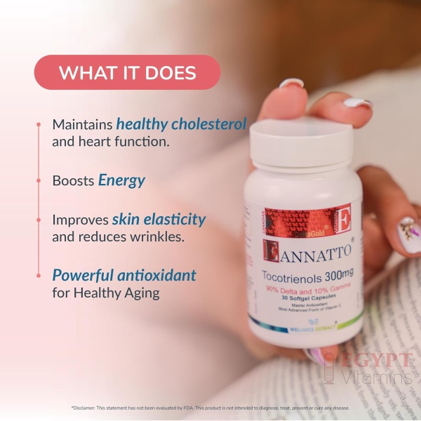 Eannatto Tocotrienols Vitamin E, Supports Immune Health & Antioxidant (300MG 30 Softgels) - Image 8