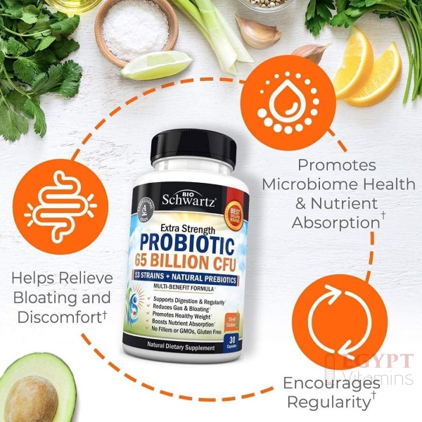 ⁦Schwartz Probiotic 65 Billion | 30 Capsules⁩ - الصورة ⁦4⁩