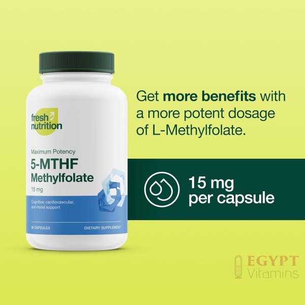 Fresh nutrition L Methylfolate 15mg | 60 Capsules - Image 6