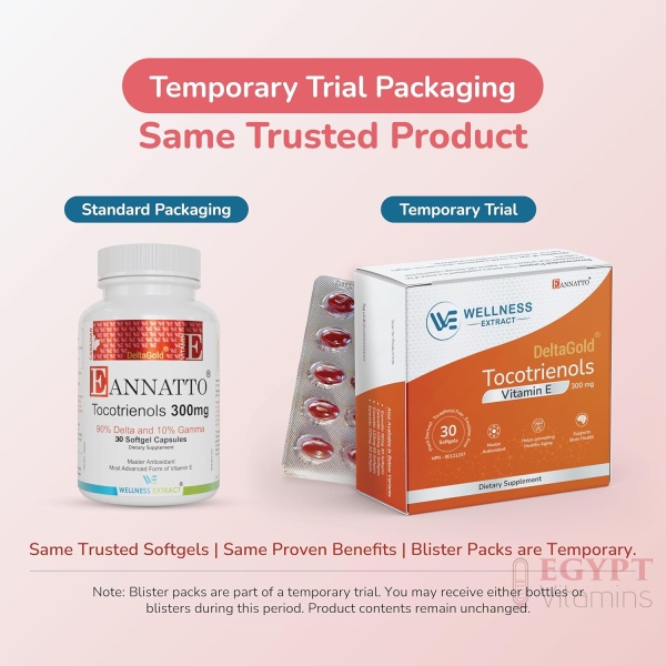 Eannatto Tocotrienols Vitamin E, Supports Immune Health & Antioxidant (300MG 30 Softgels) - Image 4