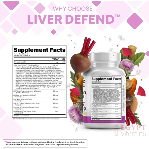 Clean Nutraceuticals Milk Thistle NAC Chanca Piedra Beet Root Artichoke Dandelion Root - Liver Cleanse Detox & Repair Supplement Plus TUDCA Choline & Ginger 60 Count - Image 2