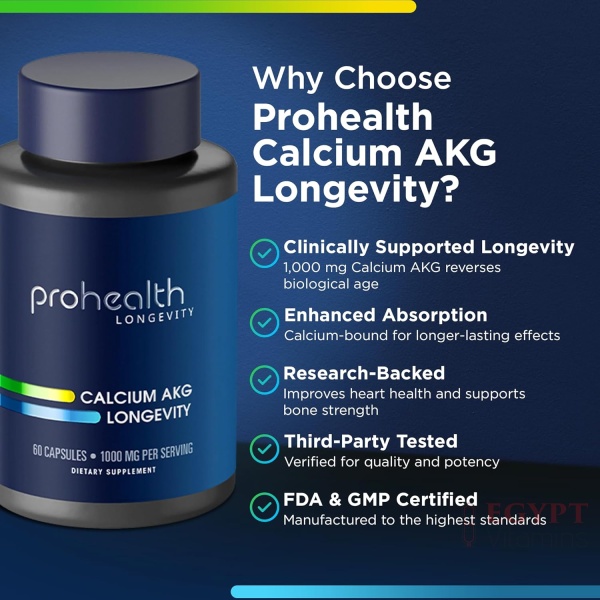 ProHealth Ca-AKG Supplement | Healthy Aging | 60 Capsules - Image 4