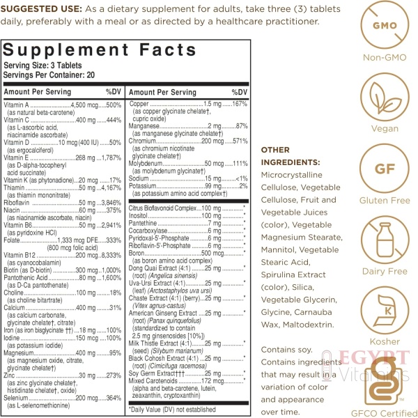Solgar Female Multiple | Advanced Multivitamin for Women | 60 Tablets - Image 2