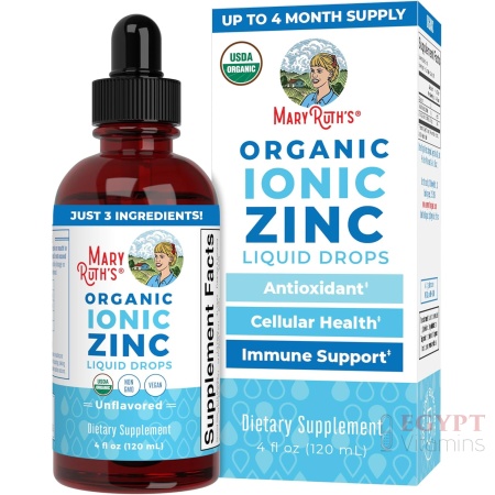 MaryRuth Organics Zinc Supplements for Immune Support | Ionic Zinc for Kids & Adults | Liquid Zinc Supplement | 40 Day Supply | Skin Care Supplement | Vegan | Gluten Free | Glycerin Based | 4 oz