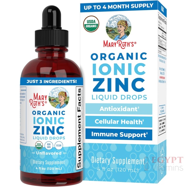 MaryRuth Organics Zinc Supplements for Immune Support | Ionic Zinc for Kids & Adults | Liquid Zinc Supplement | 40 Day Supply | Skin Care Supplement | Vegan | Gluten Free | Glycerin Based | 4 oz
