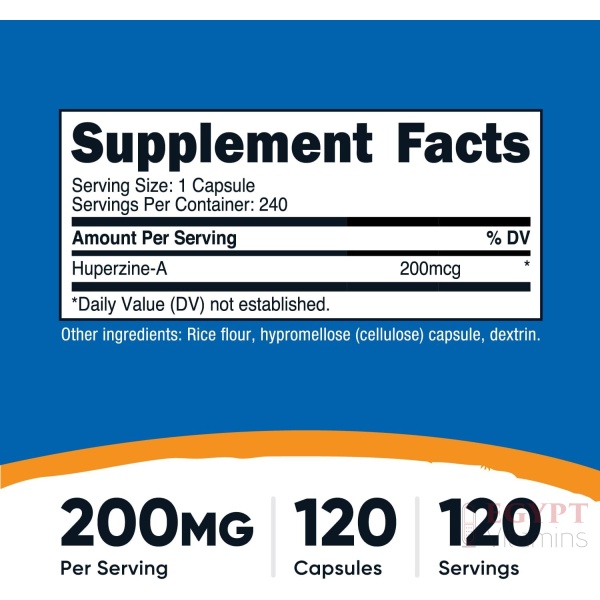 Nutricost Huperzine A Capsules 200mcg, 240 Capsules - Image 2