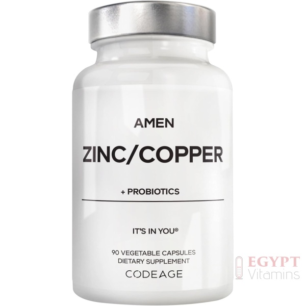 Amen Zinc & Copper Supplement + Probiotics | 90 Capsules