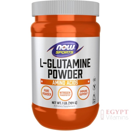 NOW Foods Sports Nutrition, L-Glutamine Pure Powder, Nitrogen Transporter*, Amino Acid, 1-Pound