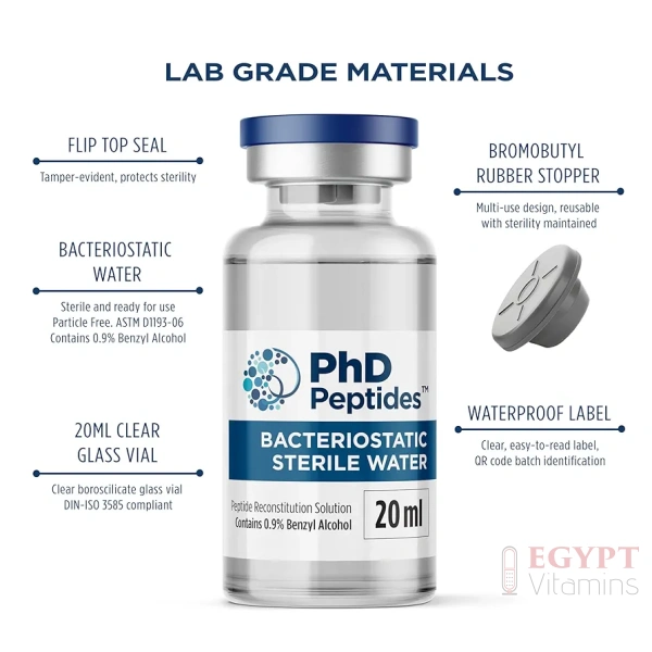 PhD Peptides Bacteriostatic Sterile Water - 20ml - Peptide Reconstitution Solution - Bac Water - Image 5