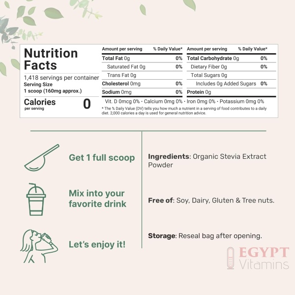 Micro Ingredients Pure Organic Stevia Powder, 8 Ounces - Image 6