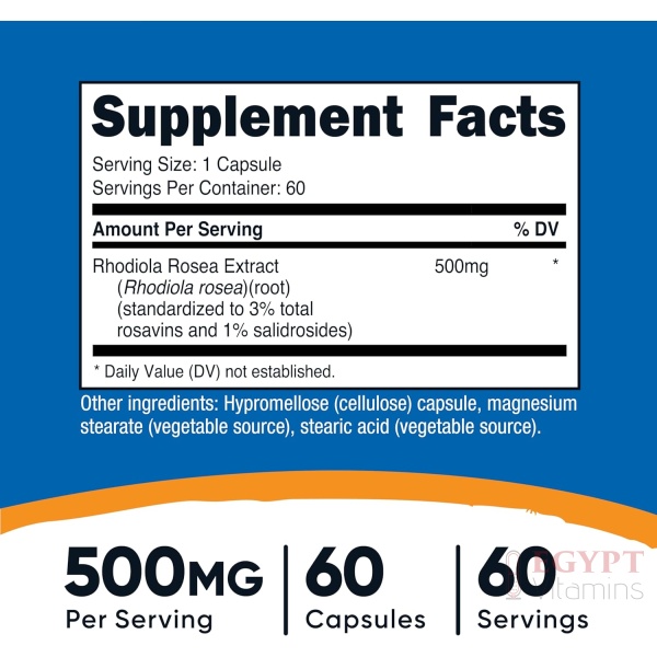Nutricost Rhodiola Rosea 500mg | 60 Capsules - Image 2