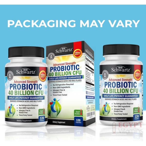 ⁦BioSchwartz Daily Probiotic Supplement with 40 Billion CFU |120 Capsules⁩ - الصورة ⁦4⁩