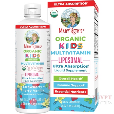 MaryRuth Organics Kids Multivitamin Liposomal | Vegan, Sugar-Free Vitamins for Kids | Ages 4+ | 2 Month Supply | 15.22 Fl Oz
