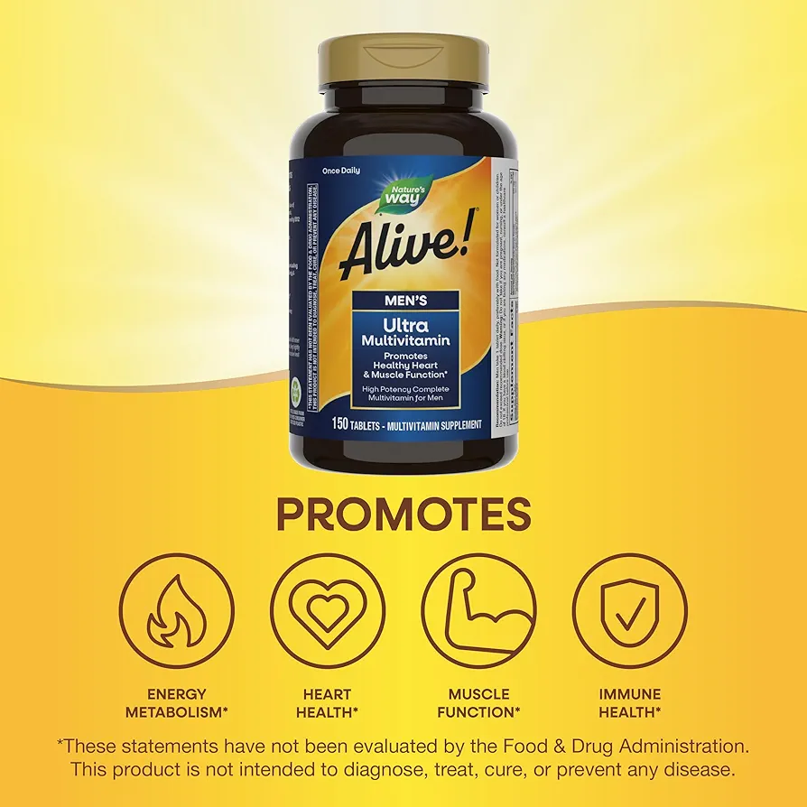 Nature's Way Alive! Men's Ultra Multivitamin | 150 Tablets - Image 3