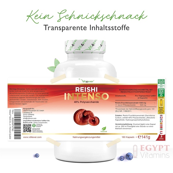 Vit4ever® Reishi Intenso Mushroom – 180 Capsules - Image 5