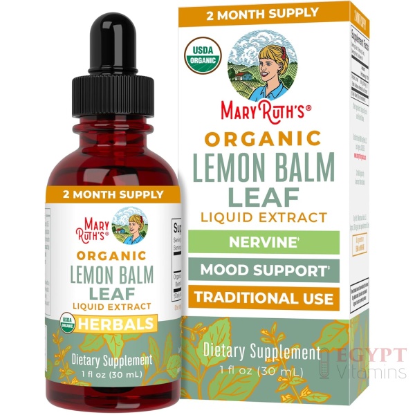 MaryRuth Organics Lemon Balm Leaf Liquid Extract | Mood Support | Relaxation | Calming | Nervine Herbal | Lemon Balm Tincture | 1 Fl Oz