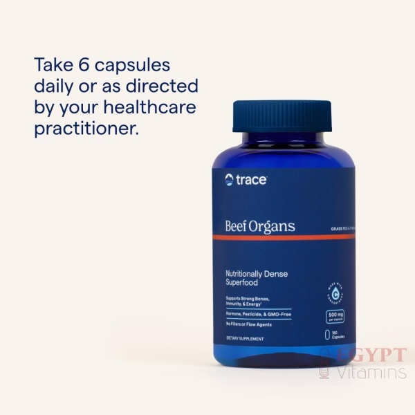 ⁦Trace Minerals Beef Organ, 600mg | 180 Capsules⁩ - الصورة ⁦7⁩