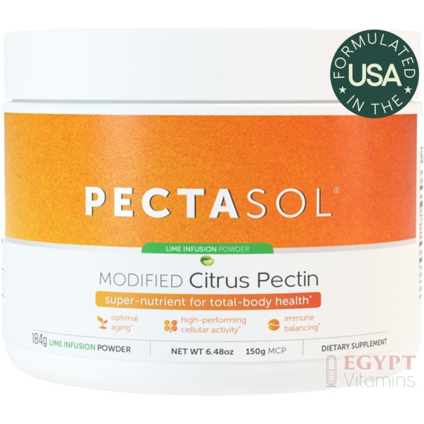PectaSol Modified Citrus Pectin – 184g Lime Powder – Total-Body Health Supplement to Support Heart, Immune System, Inflammation Response & Healthy Aging + Maintain Healthy Galectin-3 Levels
