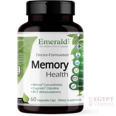 EMERALD LABS Memory Health - Brain Health & Memory Supplement - Supports Energy & Focus - Features Meriva Turmeric, Vitamin B12 & More - 60 Vegetable Capsules