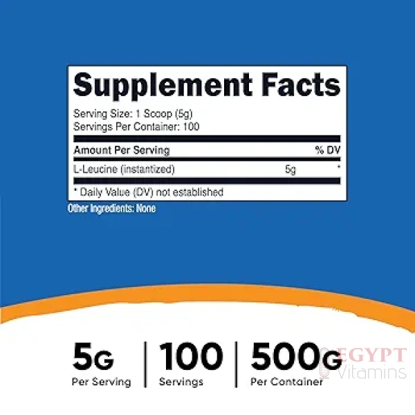 Nutricost Pure L-Leucine Powder 500 Grams - Image 2