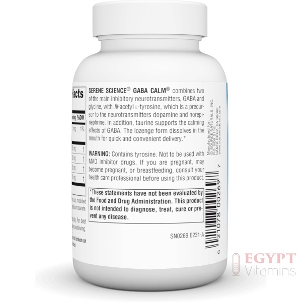 Source Naturals Serene Science, GABA Calm - Supports A Calming Mood, Quick Dissolving Orange Flavor | 120 Lozenges - Image 3